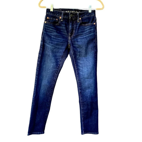 American Eagle Men's Flex Slim Straight Leg Dark Wash Mid Rise Jeans 26X28 NWOT - Picture 11 of 11